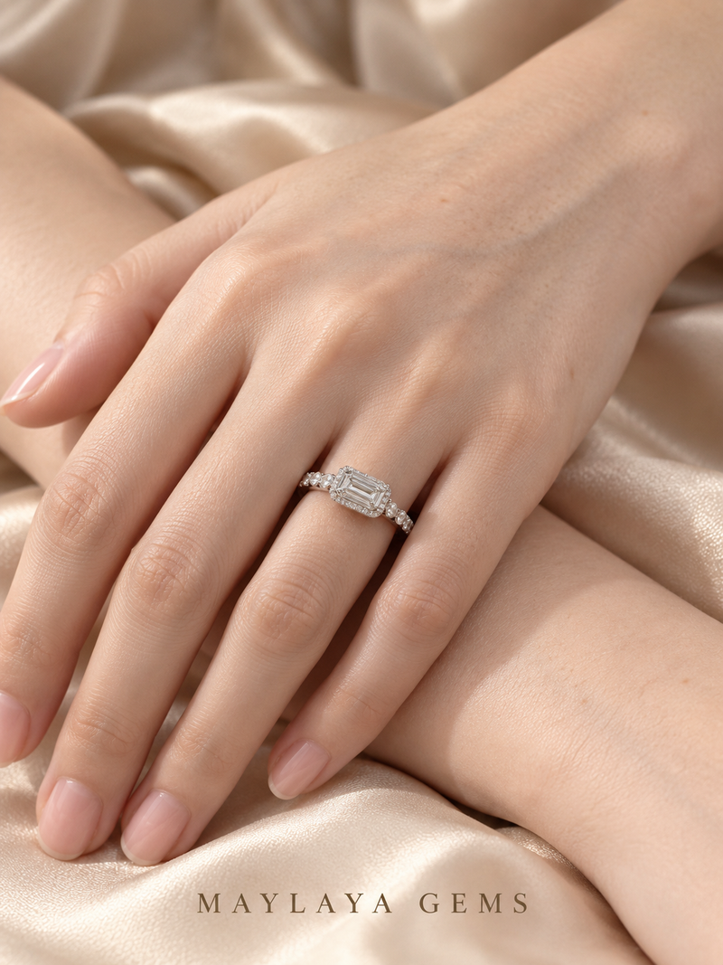 Maylaya Gems M003A ring on a female model hand