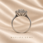 Load image into Gallery viewer, Maylaya Gems M060 oval diamond halo ring — side profile from verified M060 Drive folder

