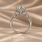 Load image into Gallery viewer, 9K Gold 3.02 ct Round Diamond Ring — M083B
