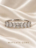 Load image into Gallery viewer, Maylaya Gems M200 — 1.05 ct oval lab-grown diamond band in 9K gold, front view
