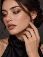 Load image into Gallery viewer, Maylaya Gems 1.5 ct Round Lab-Grown Diamond Ring — AI-generated young adult model in eveningwear / ภาพจำลองนางแบบสวมเครื่องประดับด้วย AI
