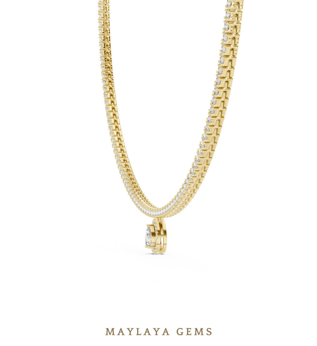 Maylaya Gems necklace in yellow gold