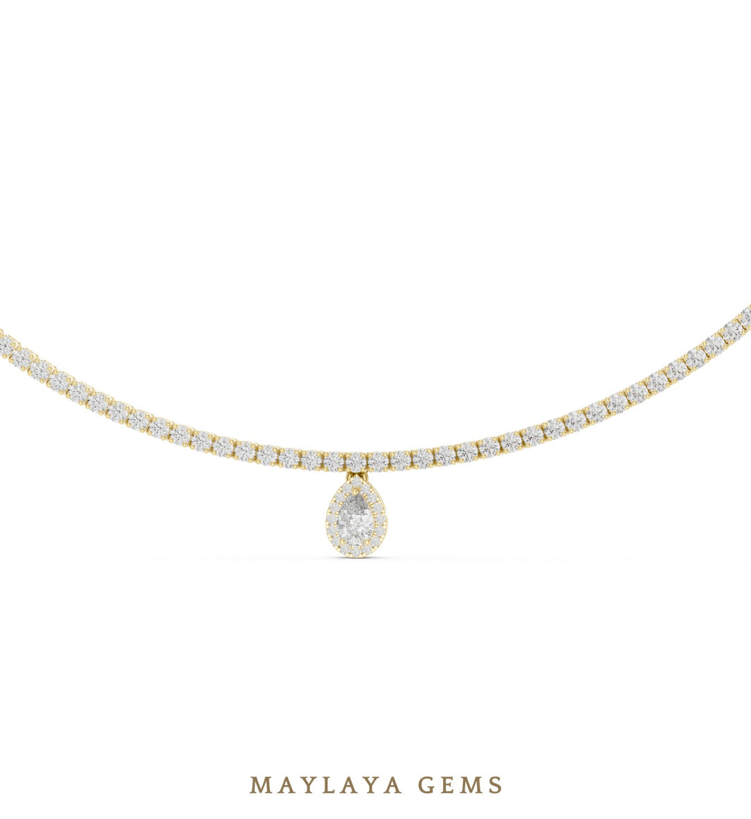 Maylaya Gems necklace in yellow gold