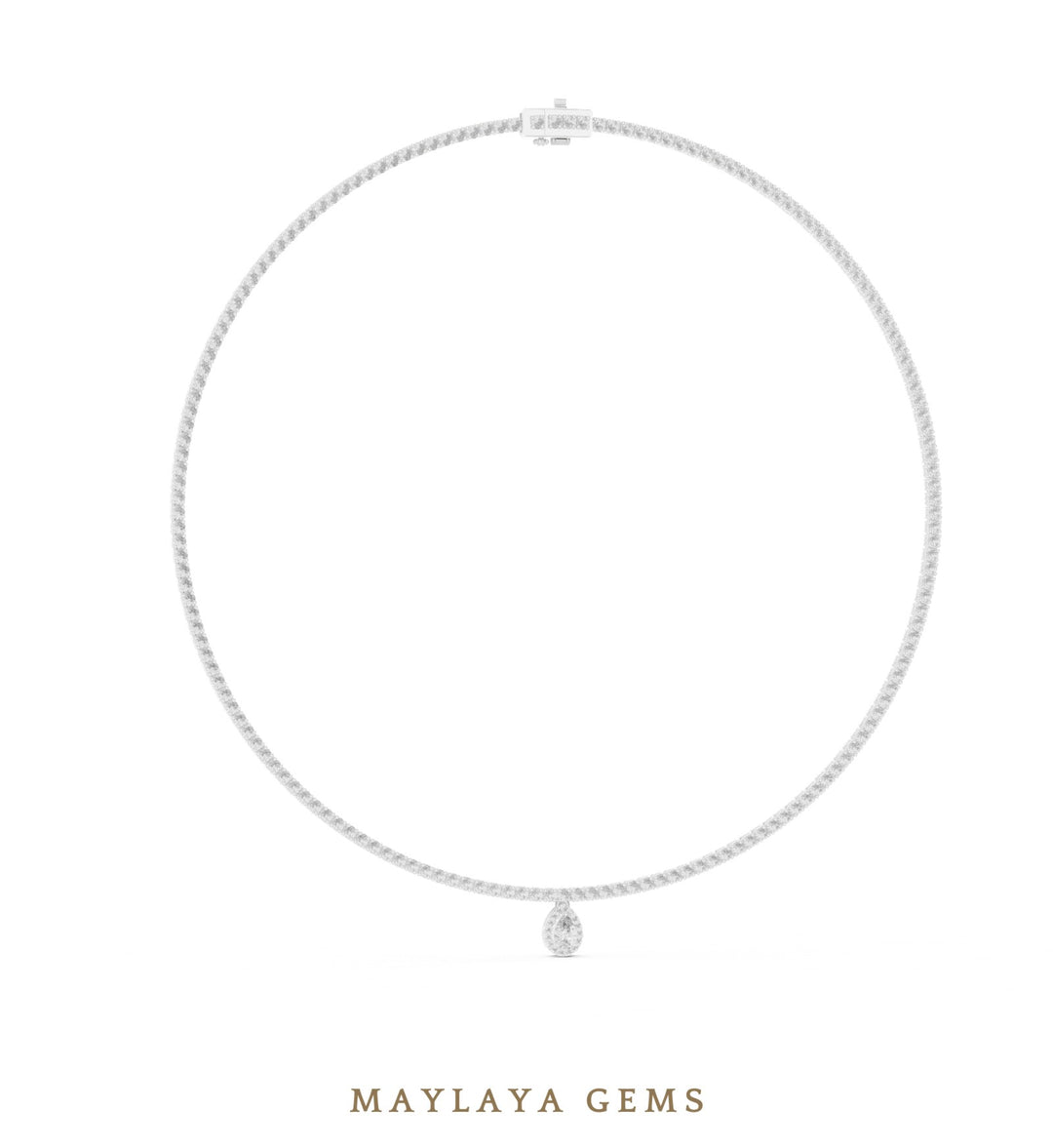 Maylaya Gems necklace in white gold
