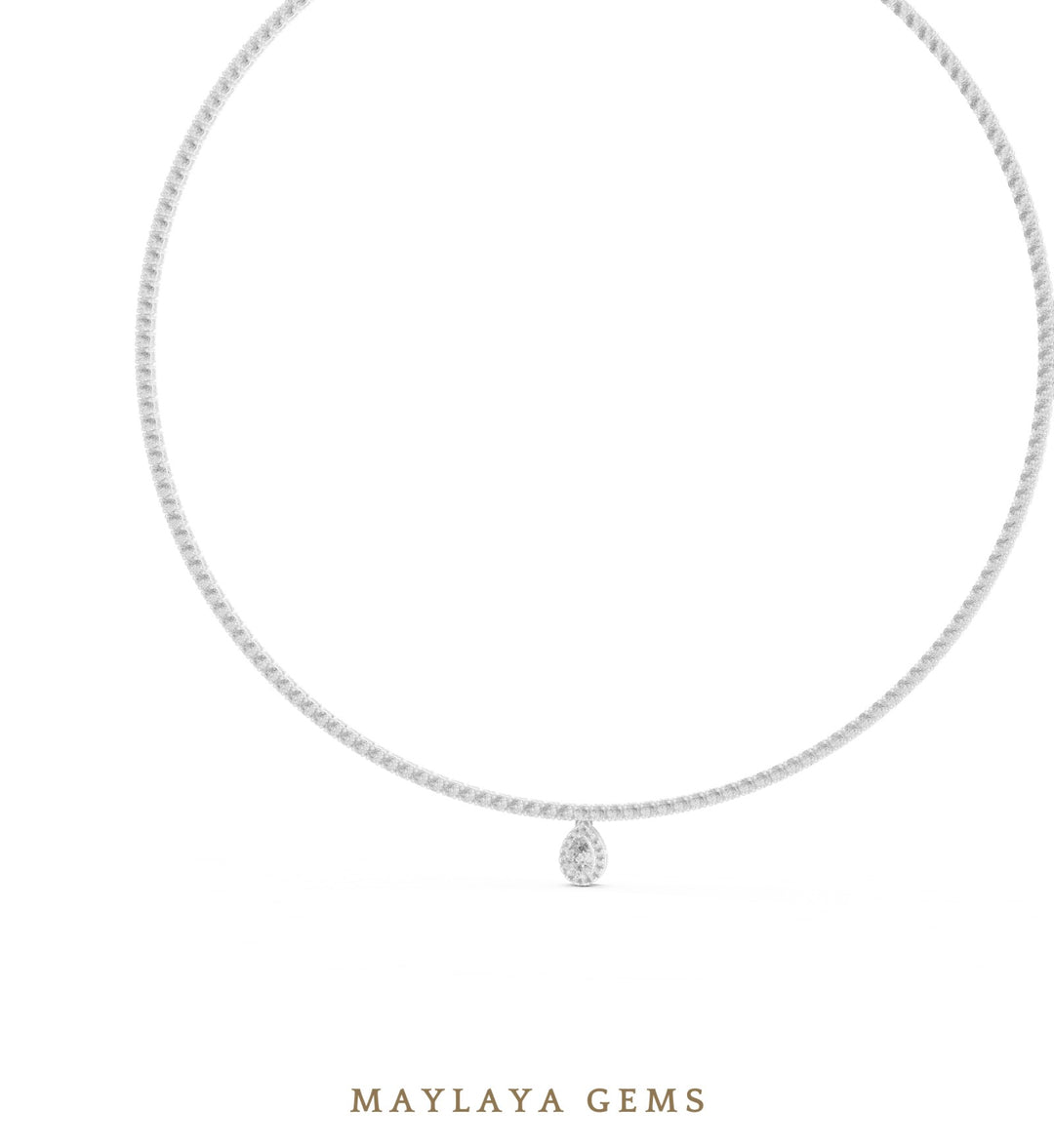 Maylaya Gems necklace in white gold