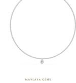 Load image into Gallery viewer, Maylaya Gems necklace in white gold
