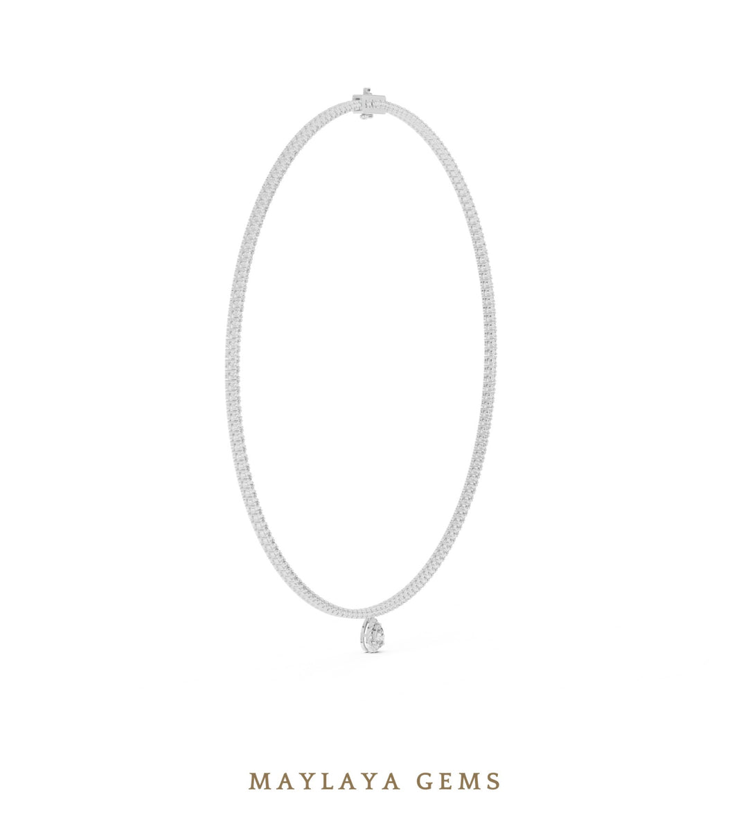 Maylaya Gems necklace in white gold