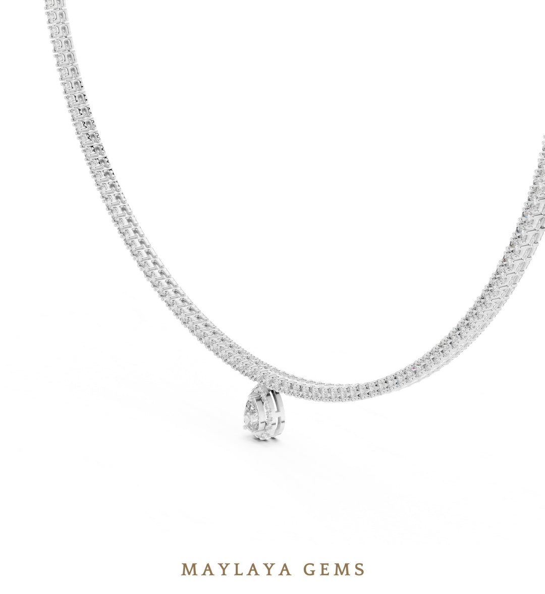 Maylaya Gems necklace in white gold