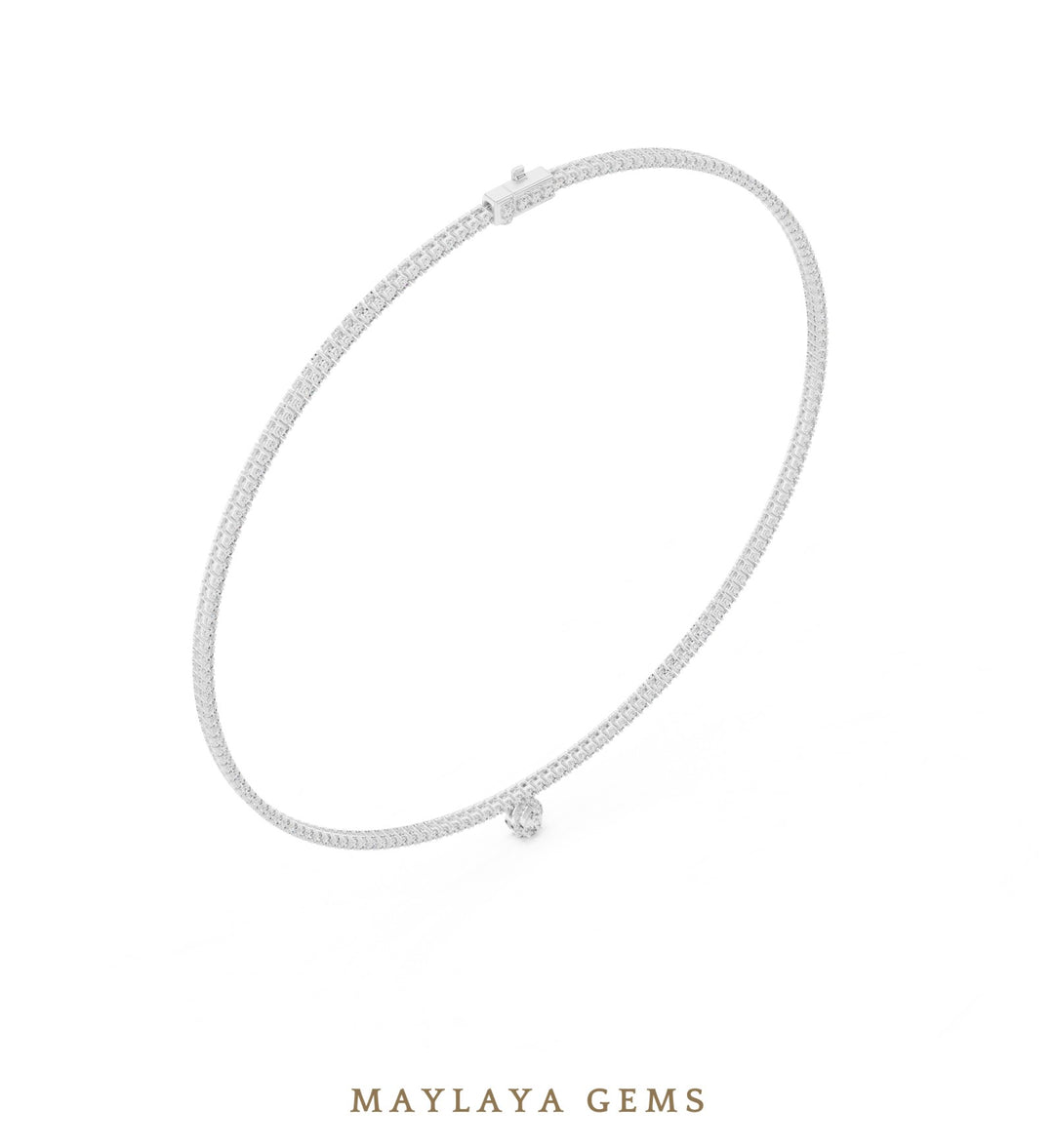 Maylaya Gems necklace in white gold