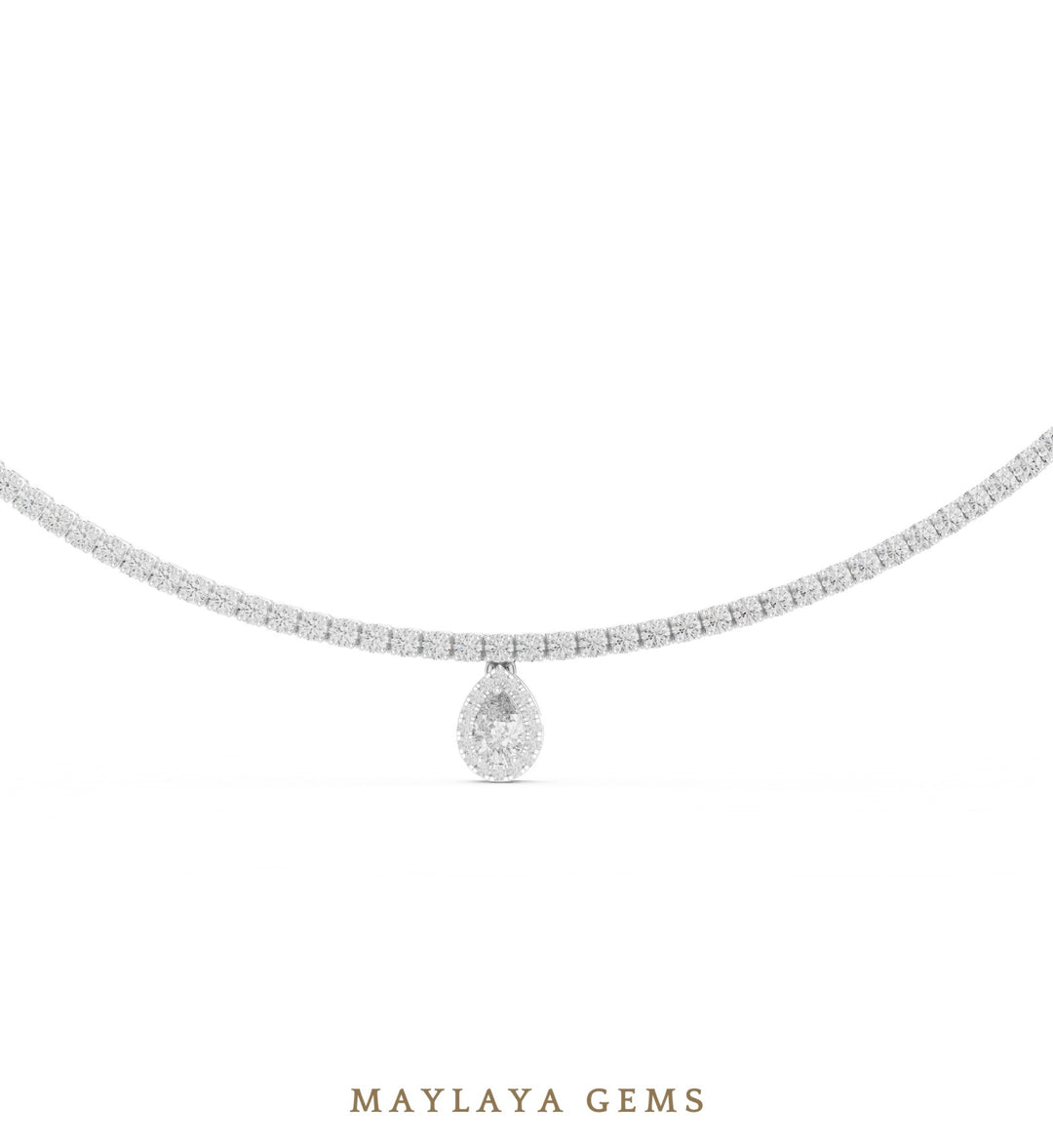Maylaya Gems necklace in white gold
