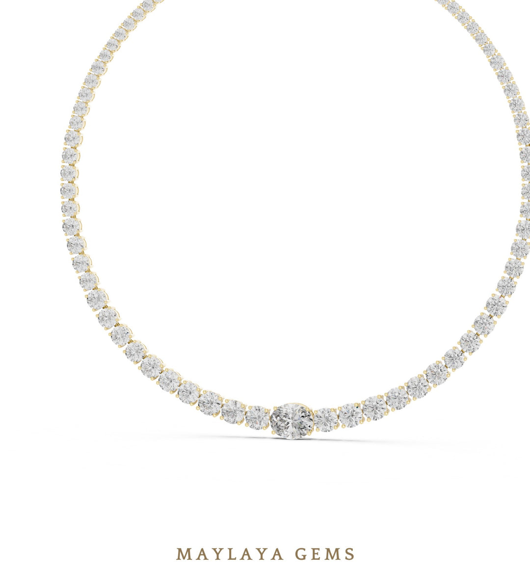 Maylaya Gems necklace in yellow gold