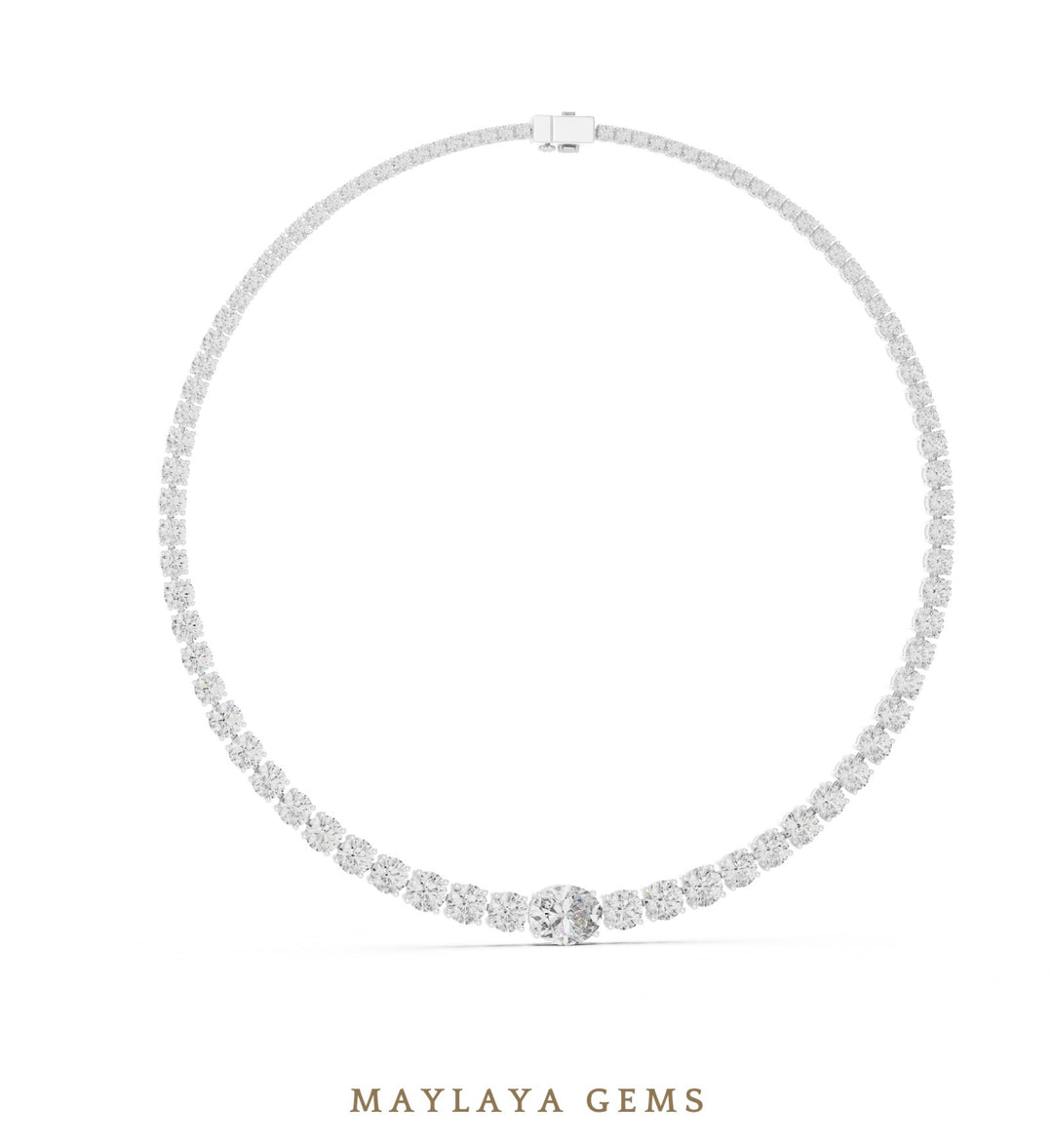 Maylaya Gems necklace in white gold