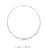 Load image into Gallery viewer, Maylaya Gems necklace in white gold
