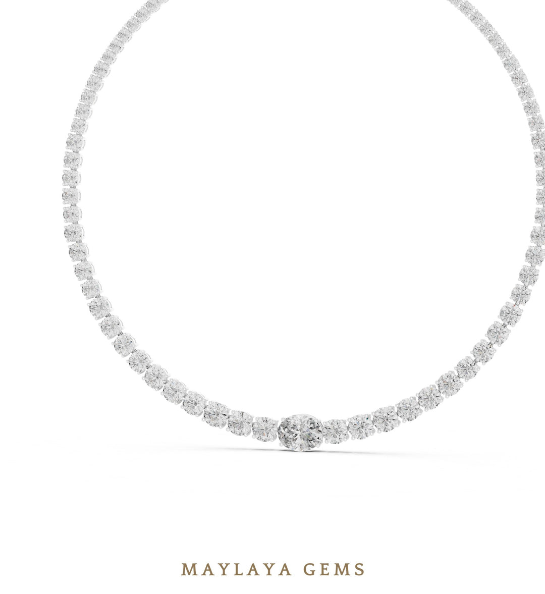 Maylaya Gems necklace in white gold