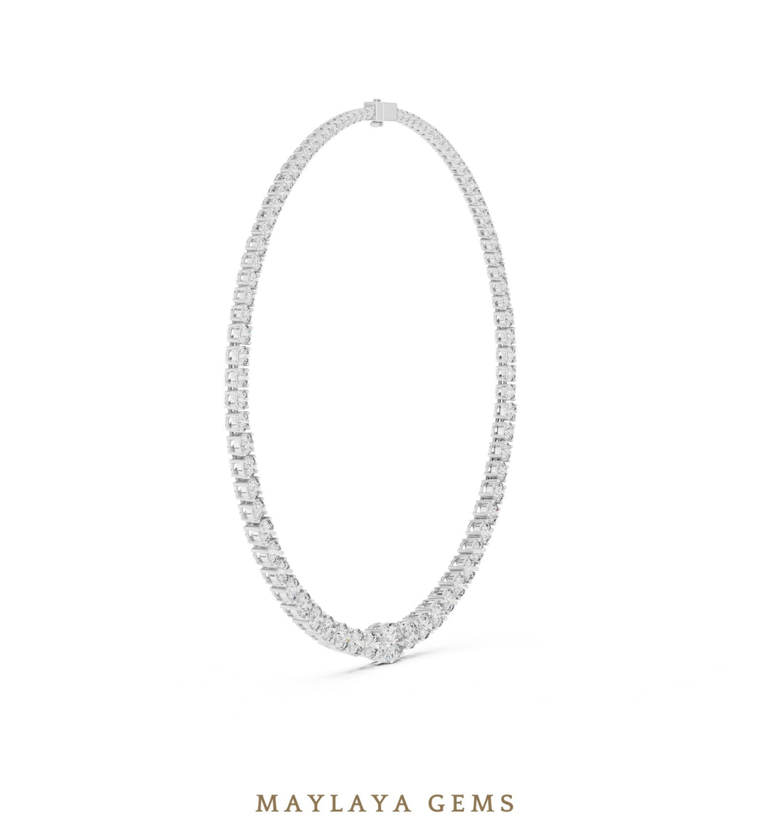 Maylaya Gems necklace in white gold