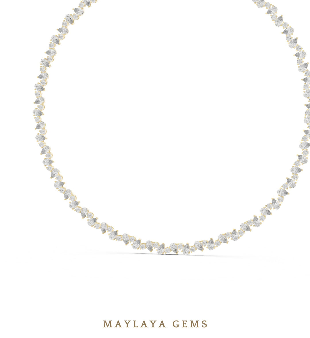 Maylaya Gems necklace in yellow gold