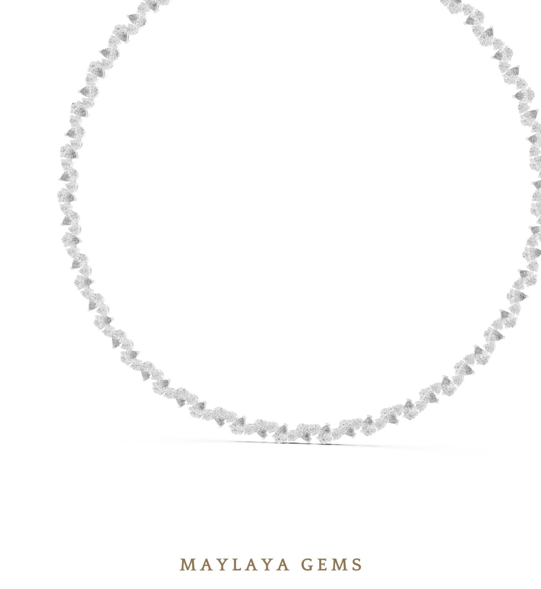 Maylaya Gems necklace in white gold