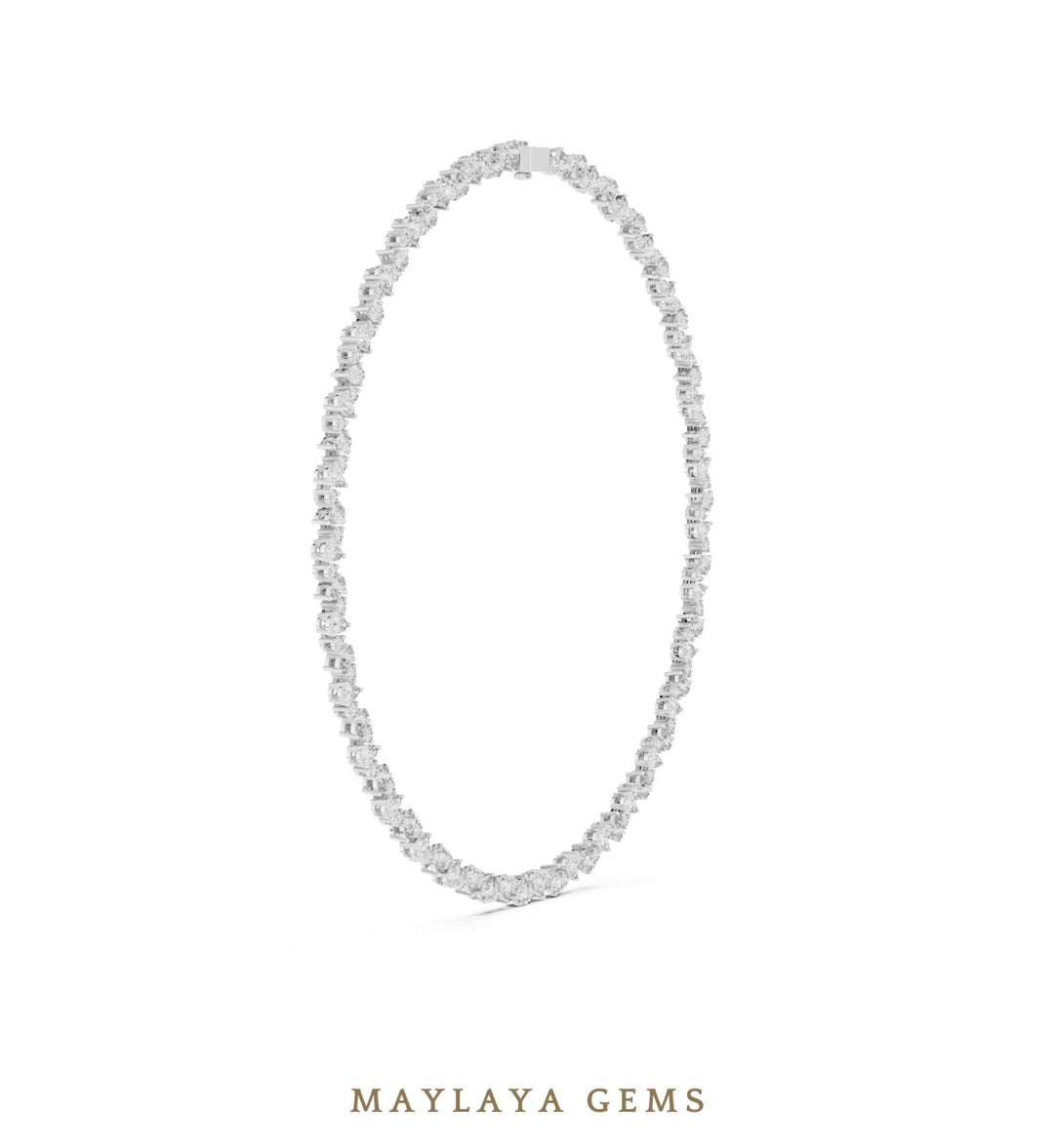 Maylaya Gems necklace in white gold