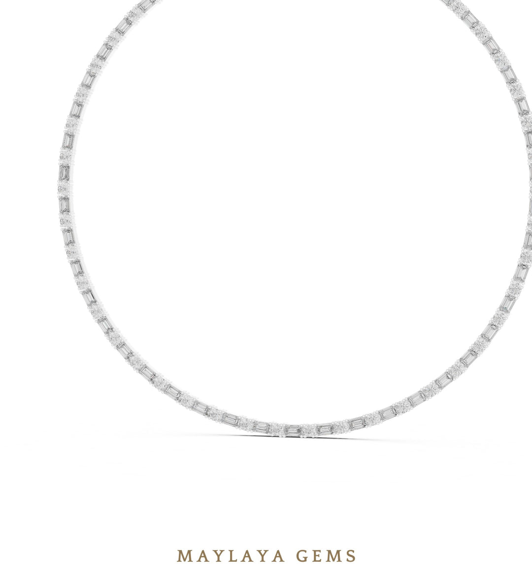 Maylaya Gems necklace in white gold