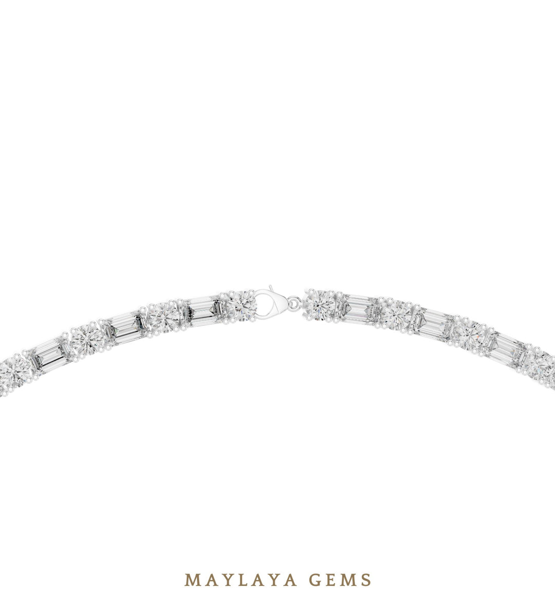 Maylaya Gems necklace in white gold