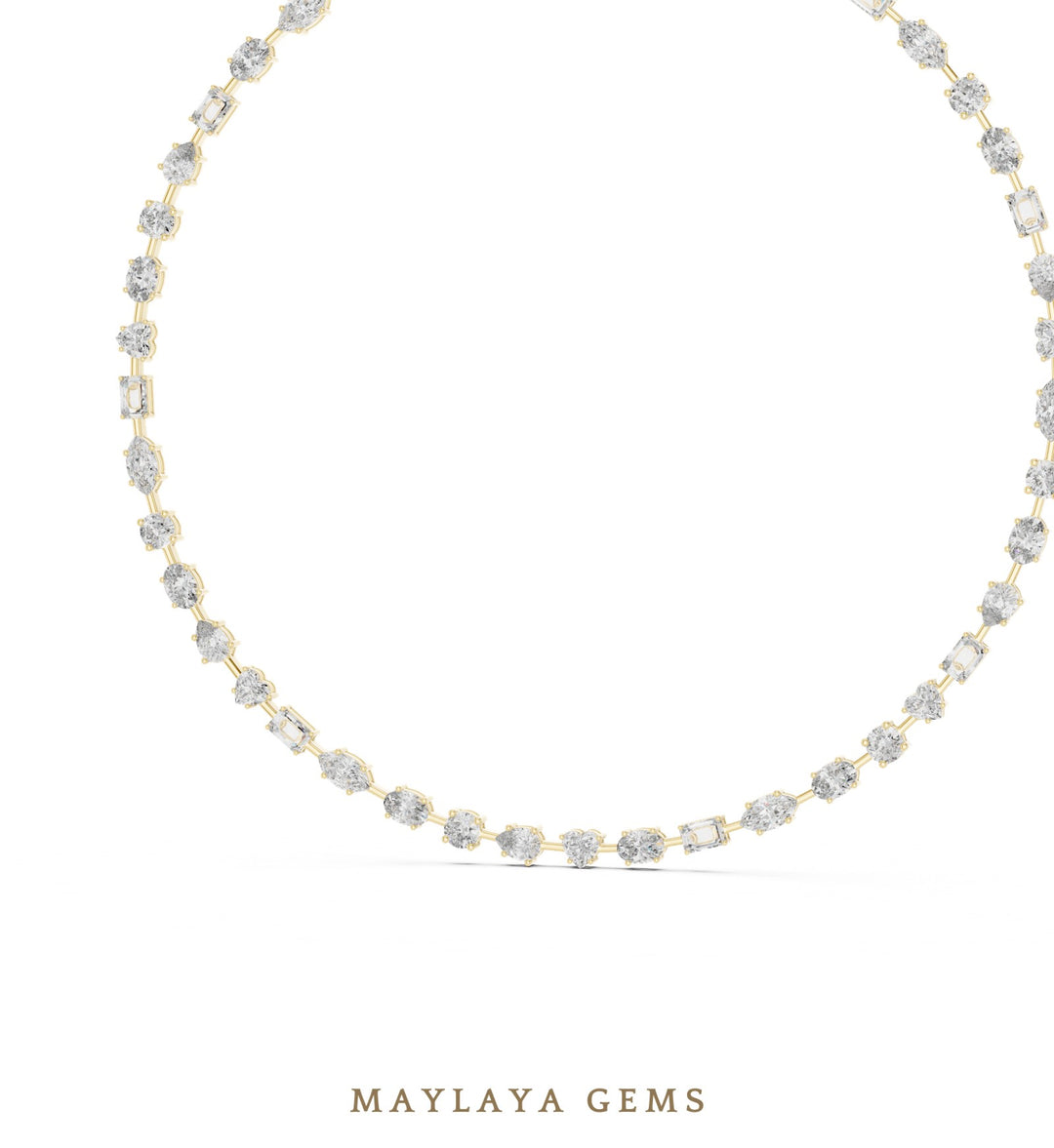 Maylaya Gems necklace in yellow gold