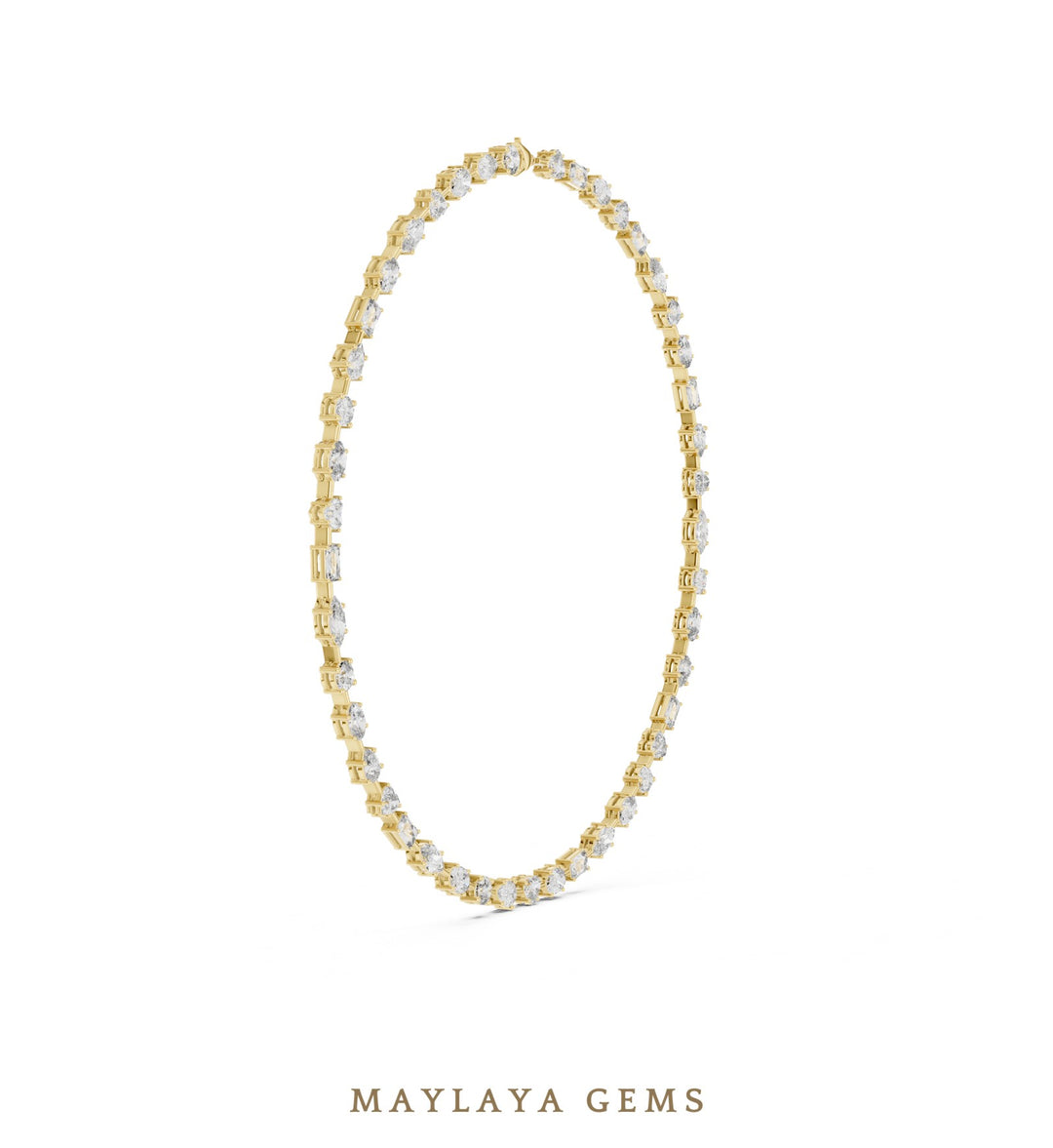 Maylaya Gems necklace in yellow gold