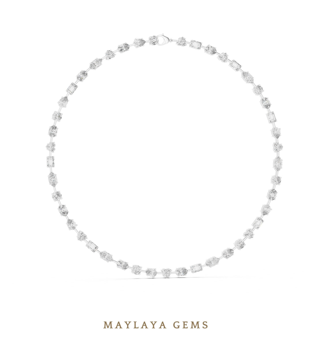 Maylaya Gems necklace in white gold
