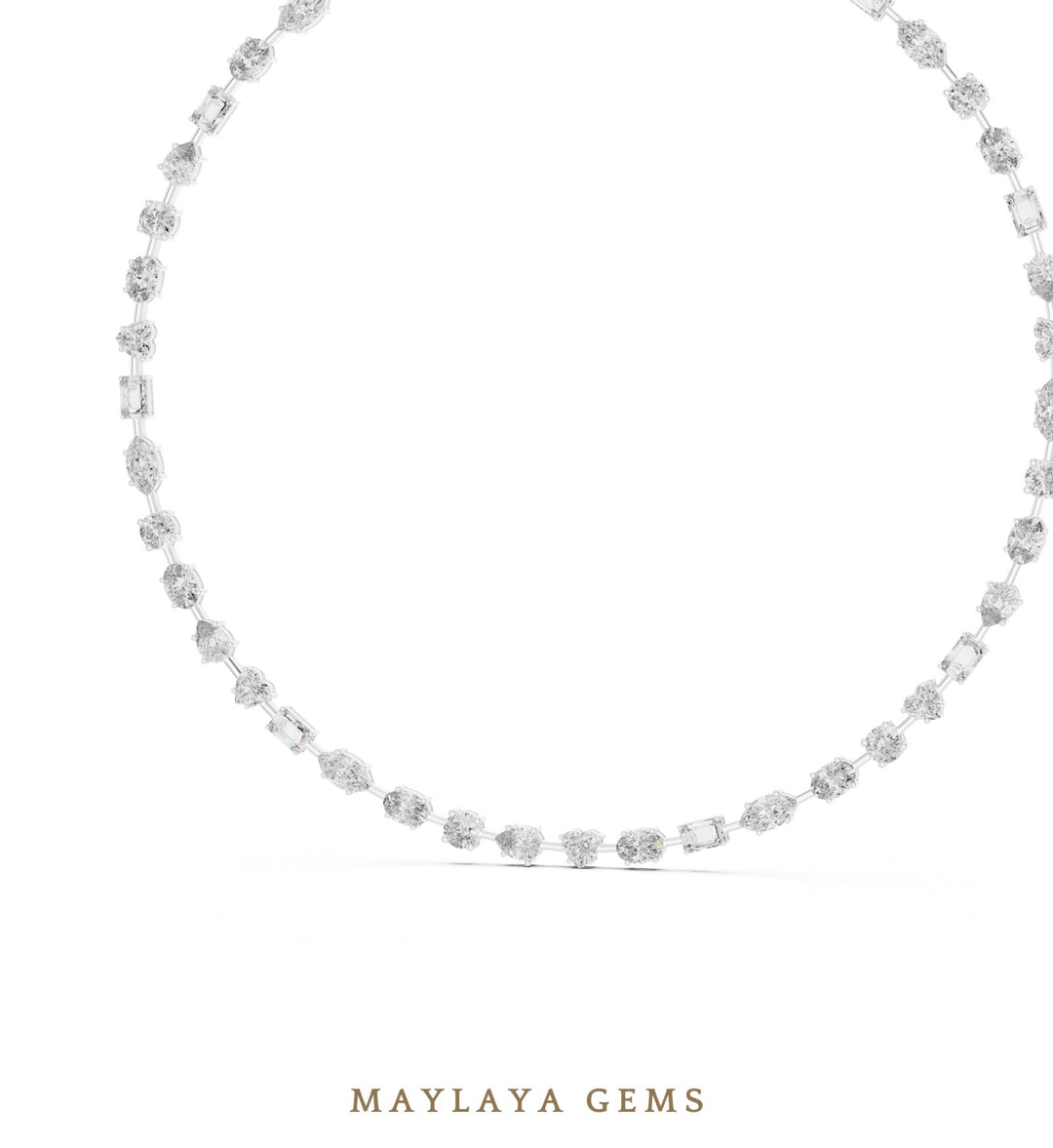 Maylaya Gems necklace in white gold