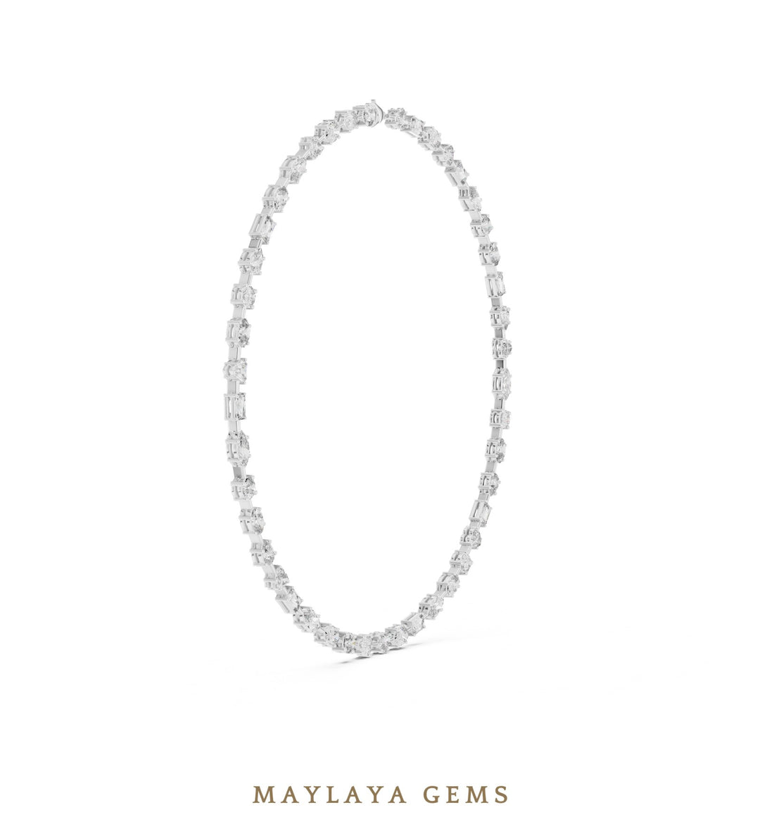 Maylaya Gems necklace in white gold