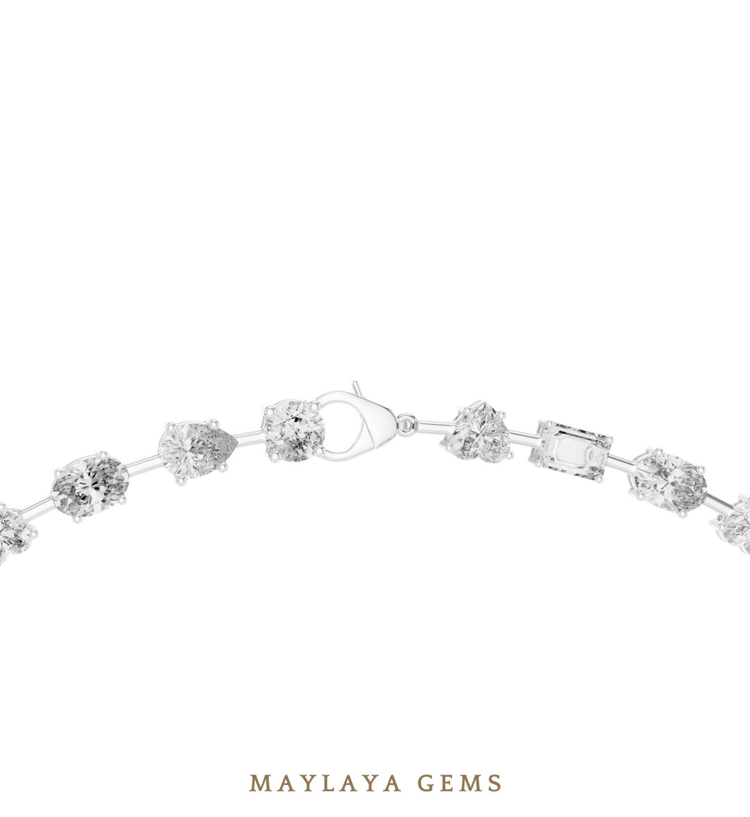 Maylaya Gems necklace in white gold