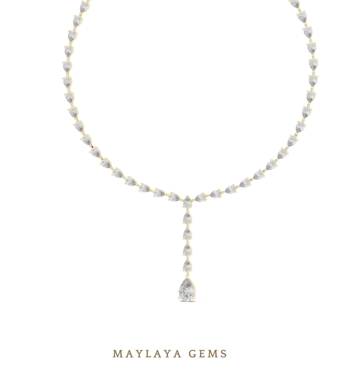 Maylaya Gems necklace in yellow gold