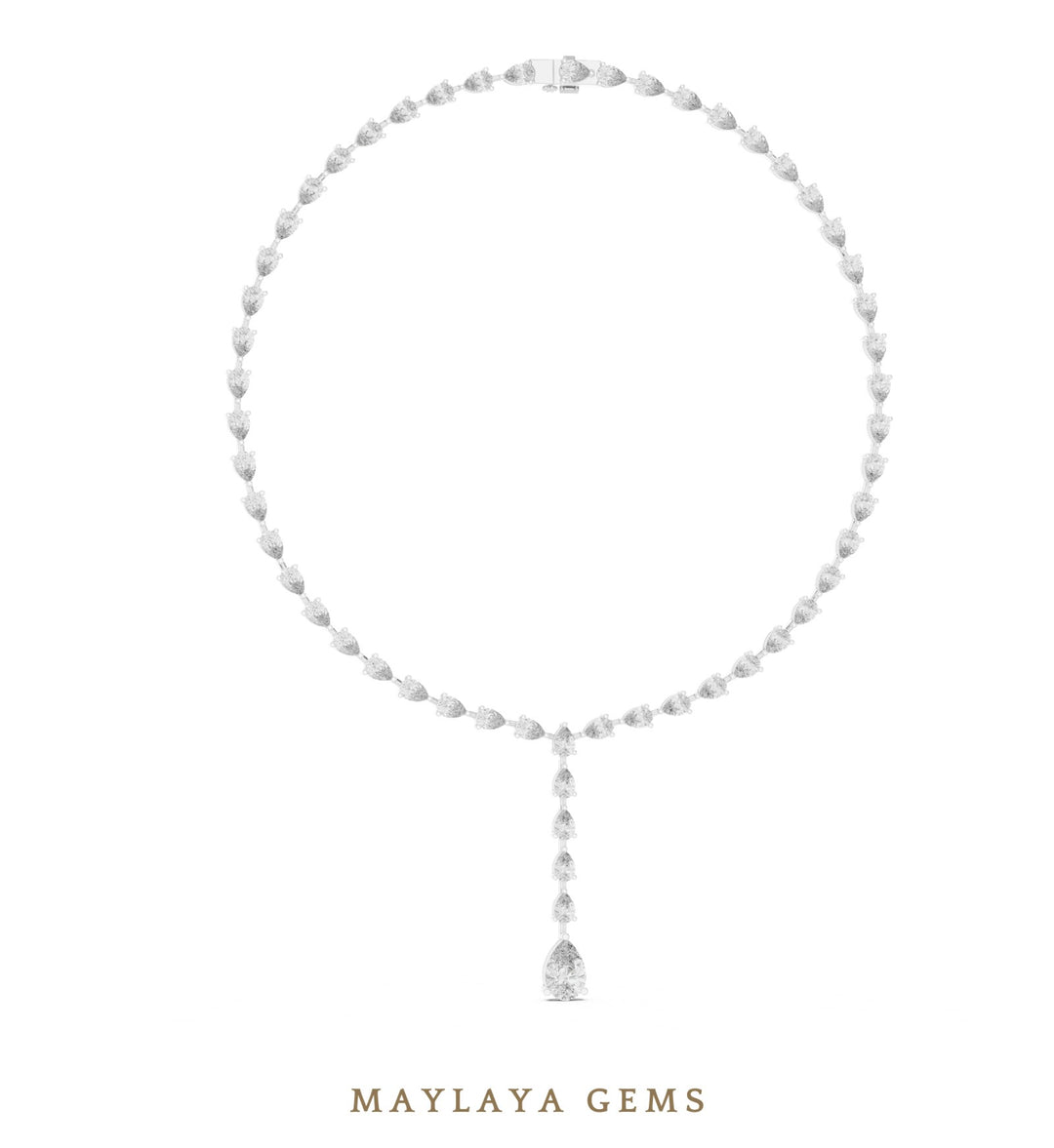 Maylaya Gems necklace in white gold