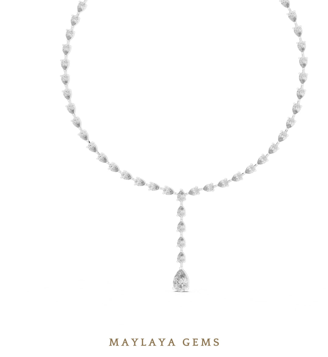 Maylaya Gems necklace in white gold