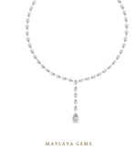 Load image into Gallery viewer, Maylaya Gems necklace in white gold

