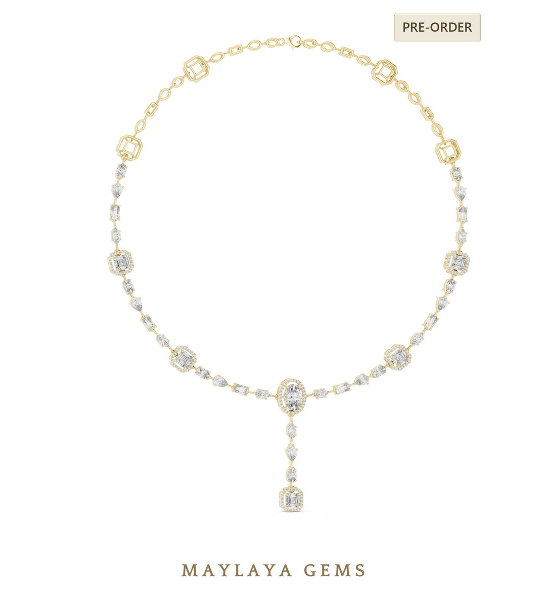 Maylaya Gems necklace in yellow gold