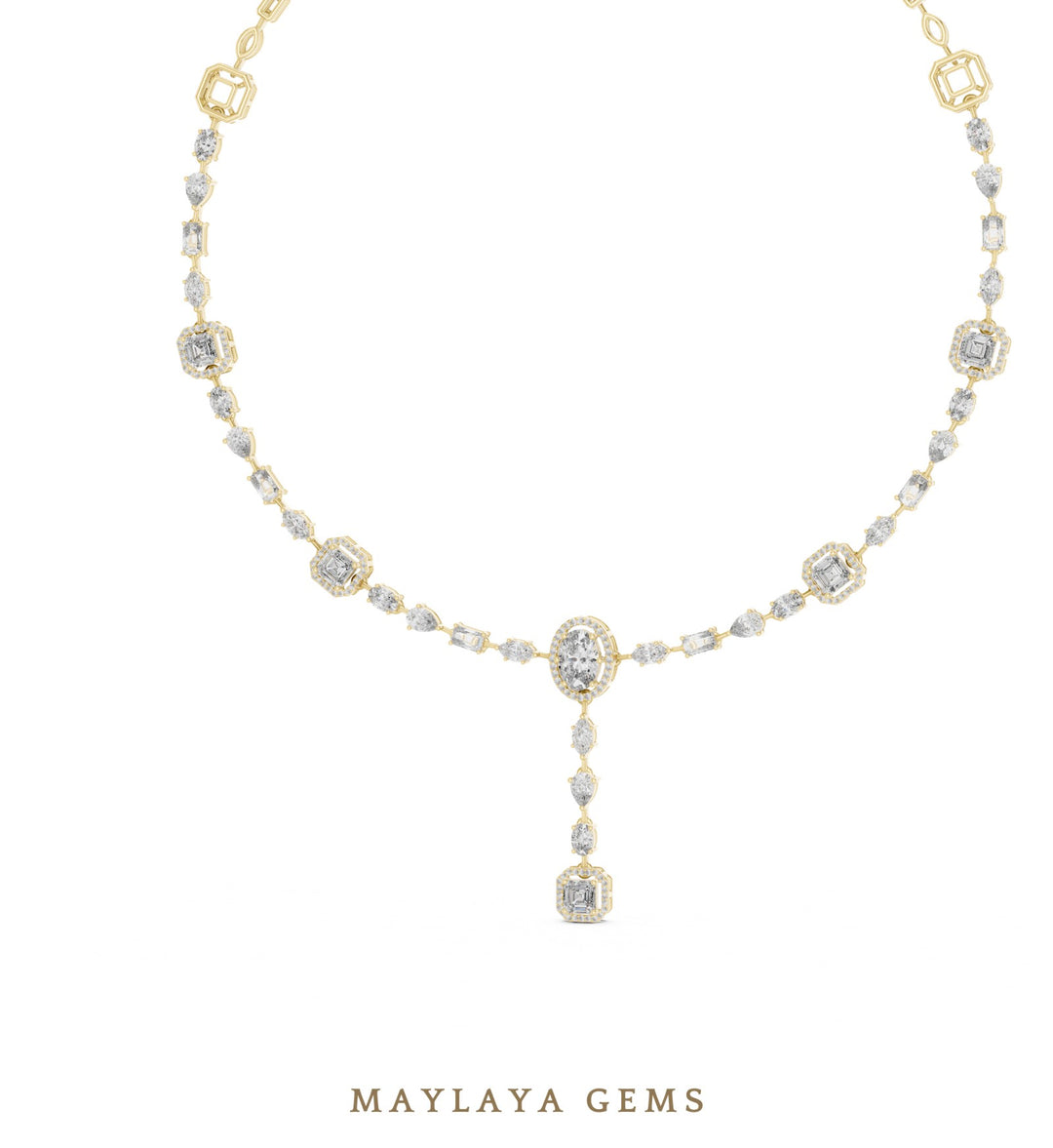 Maylaya Gems necklace in yellow gold