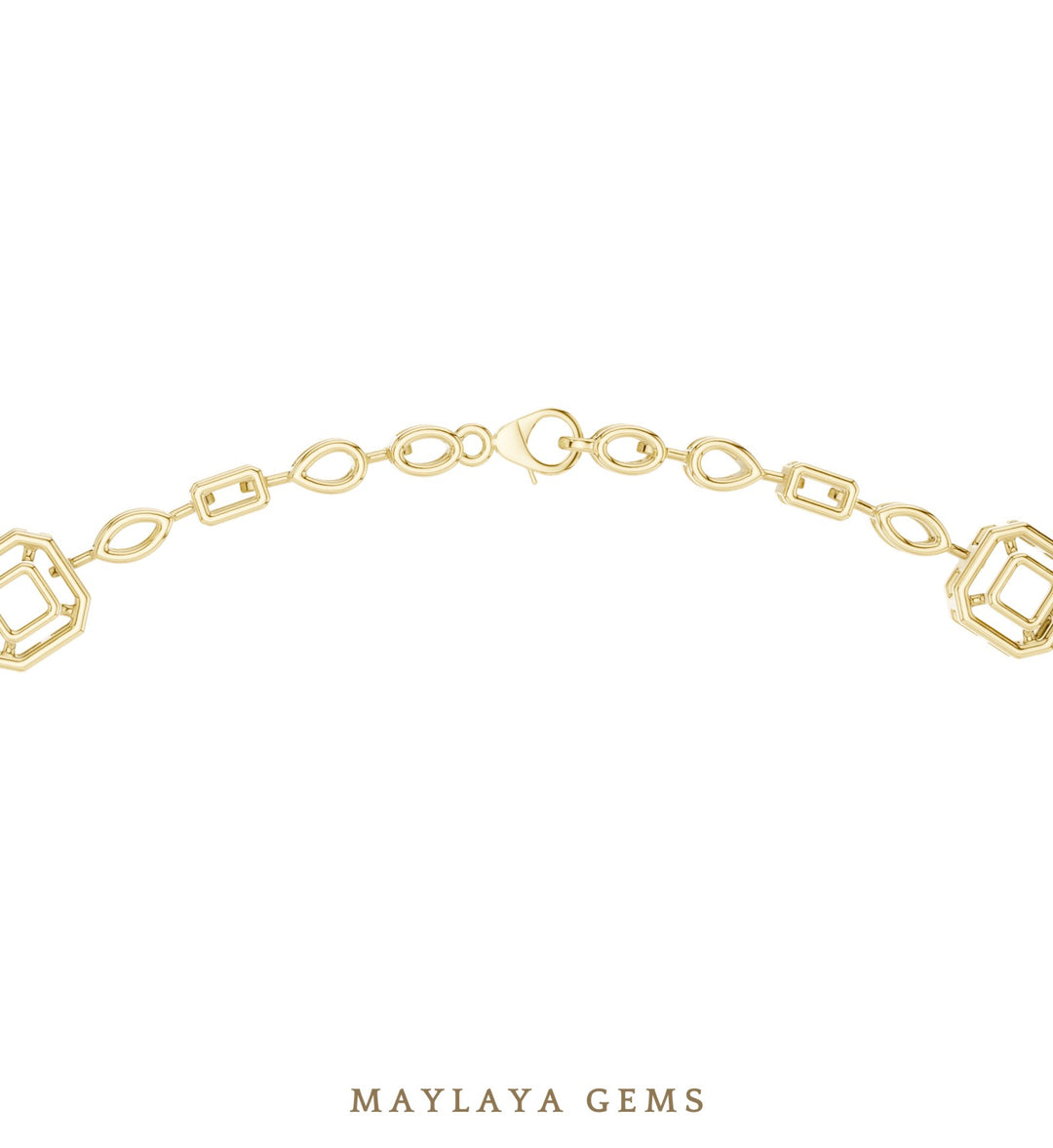 Maylaya Gems necklace in yellow gold