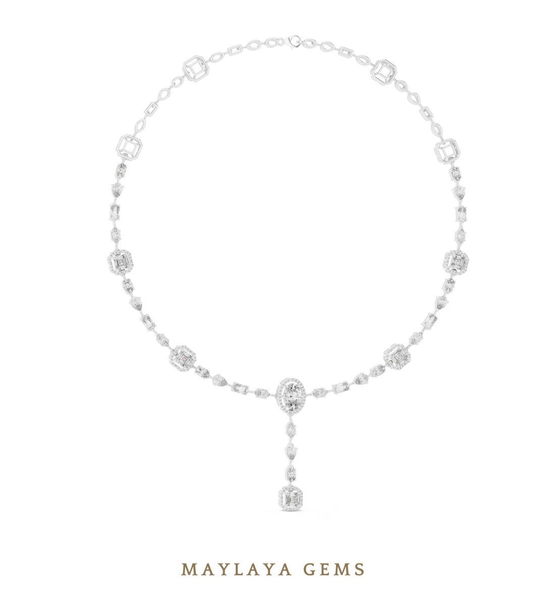 Maylaya Gems necklace in white gold