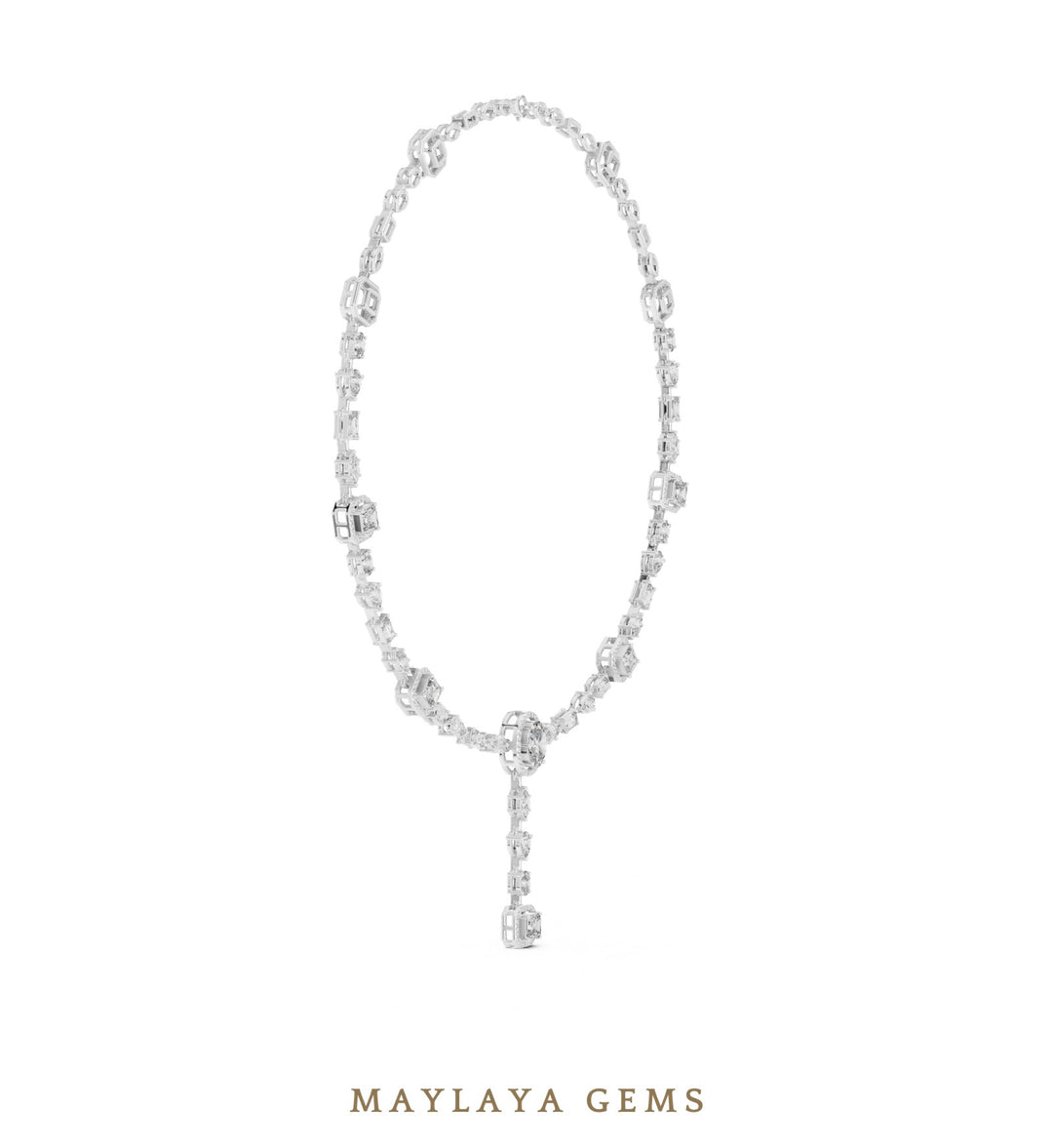 Maylaya Gems necklace in white gold