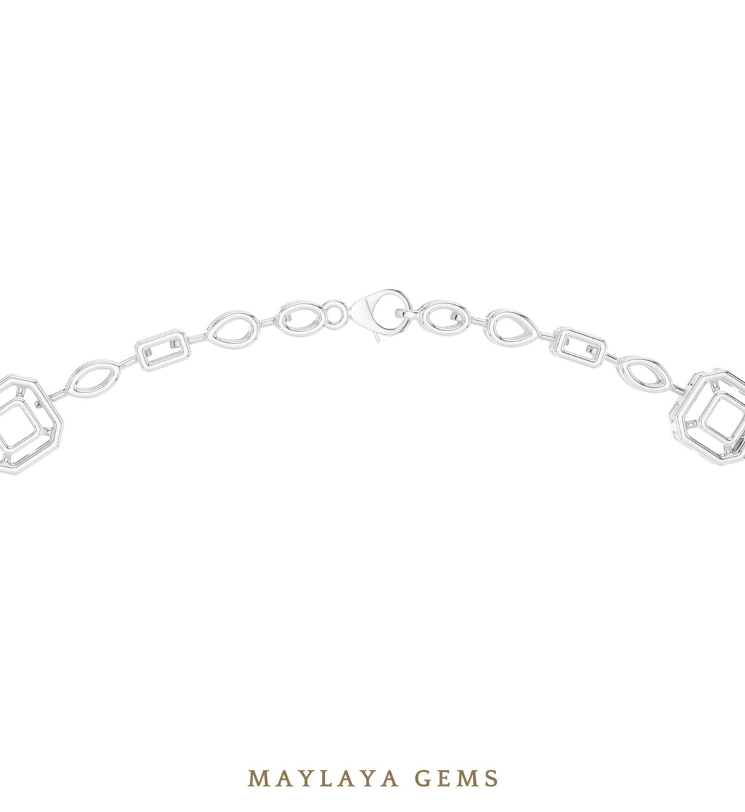 Maylaya Gems necklace in white gold