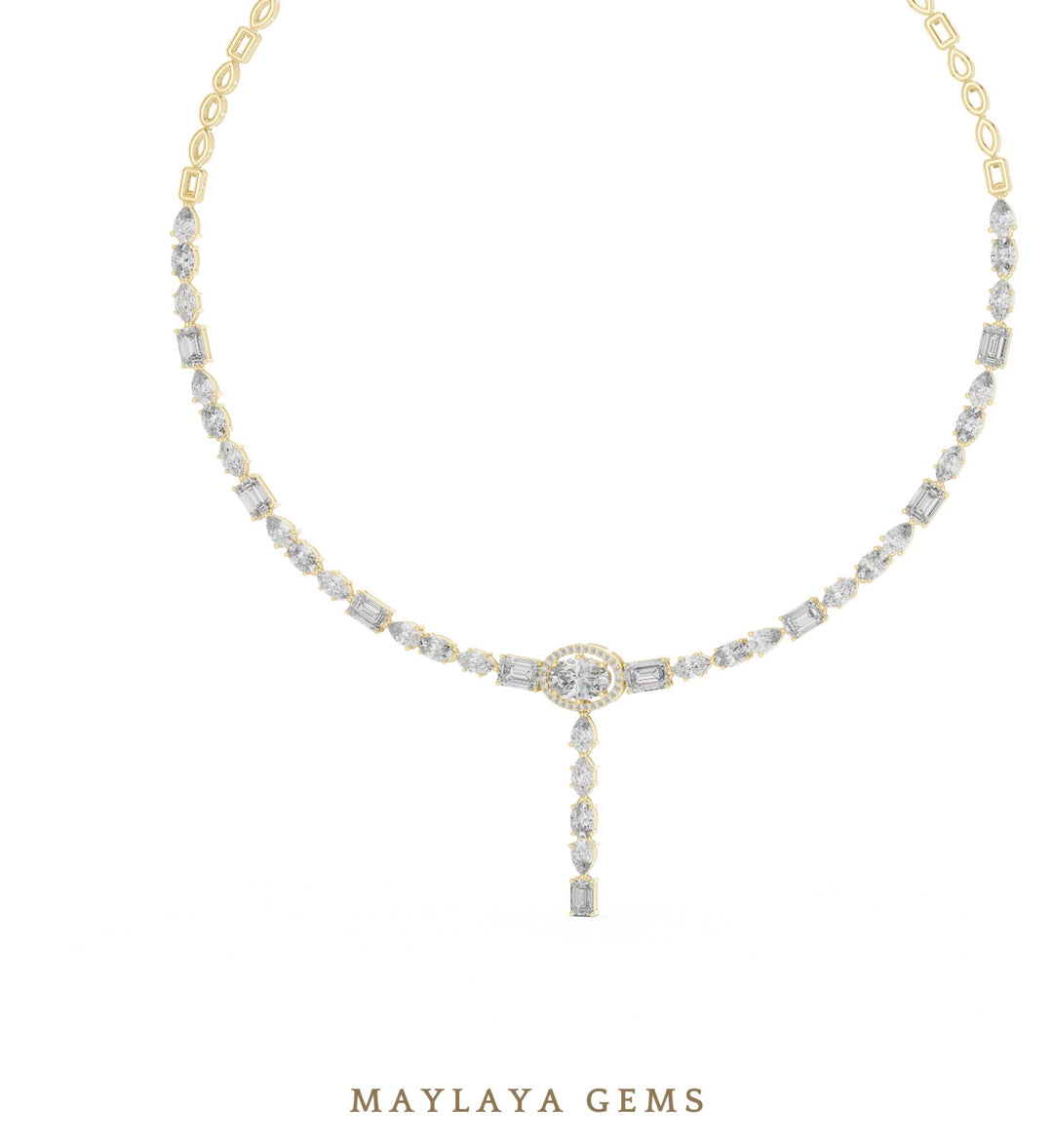 Maylaya Gems necklace in yellow gold