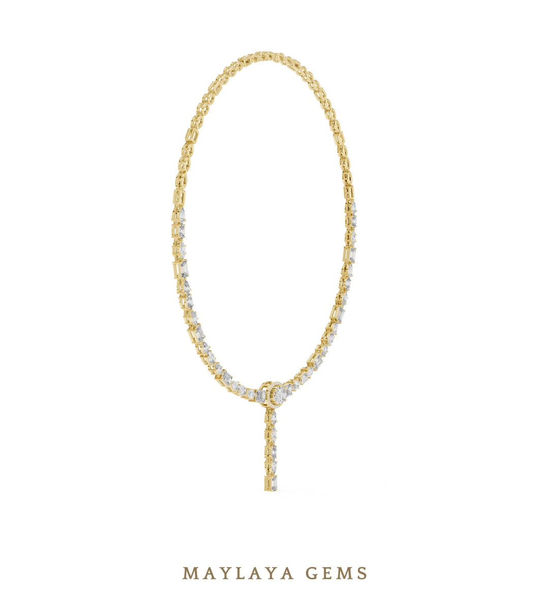 Maylaya Gems necklace in yellow gold