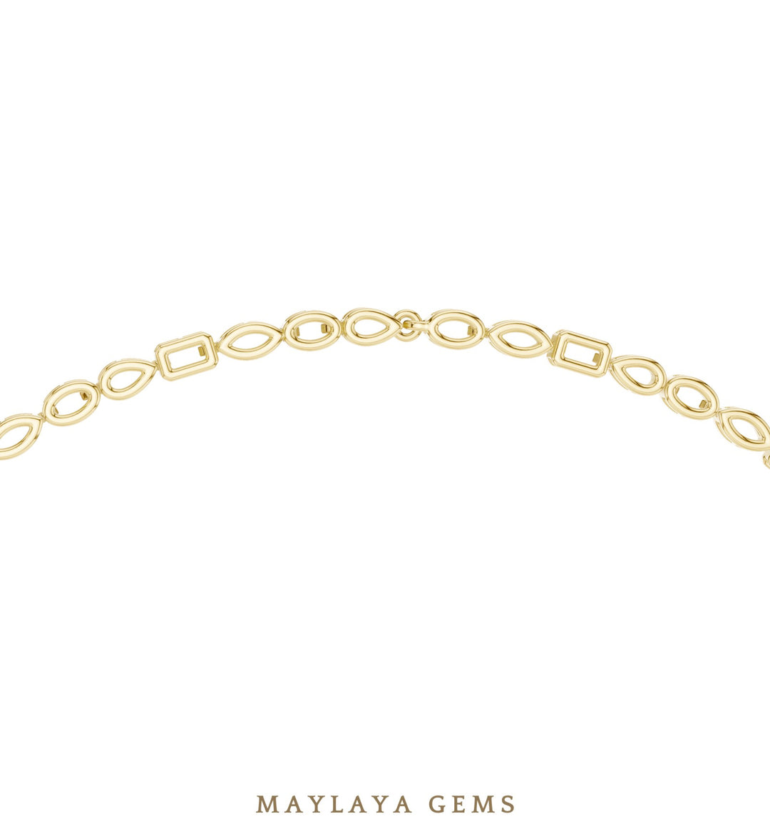 Maylaya Gems necklace in yellow gold