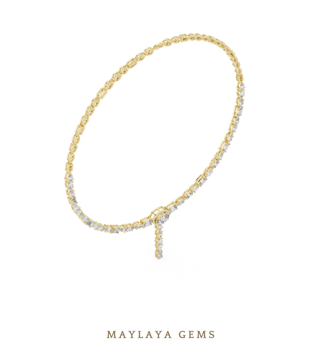 Maylaya Gems necklace in yellow gold