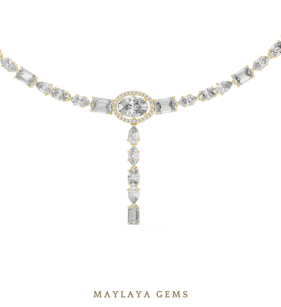 Maylaya Gems necklace in yellow gold