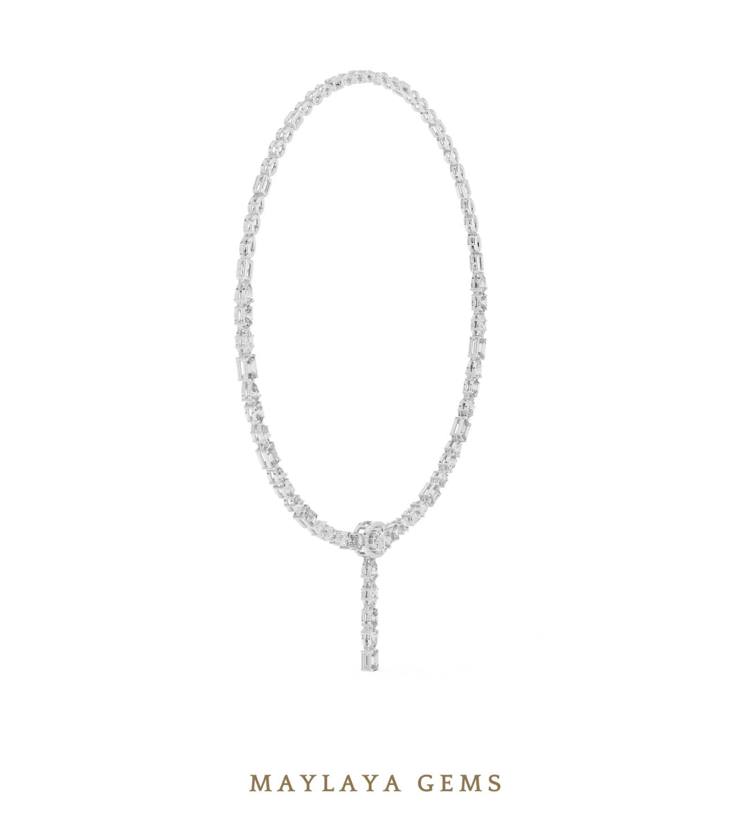 Maylaya Gems necklace in white gold