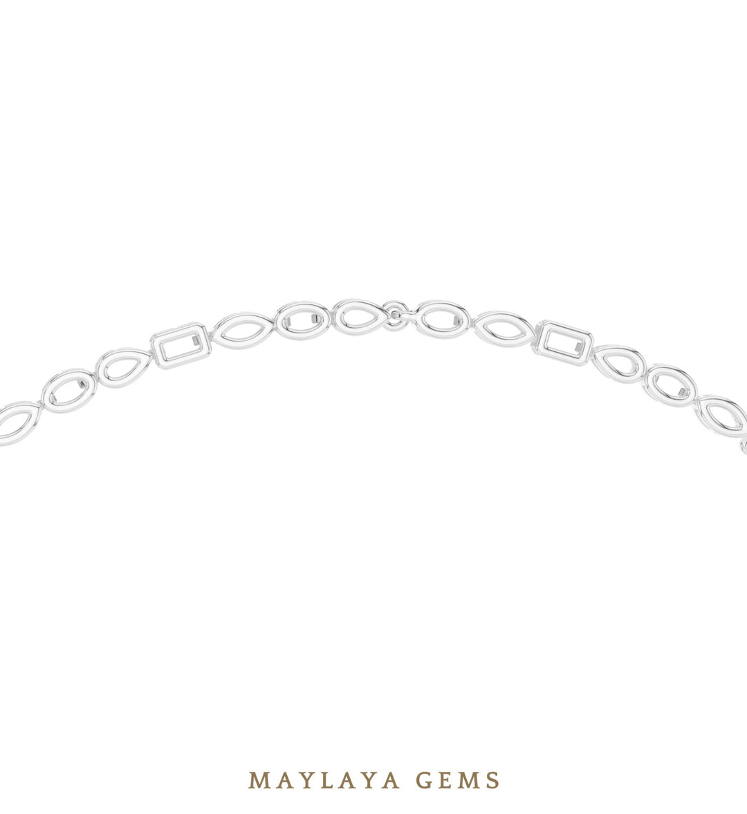 Maylaya Gems necklace in white gold