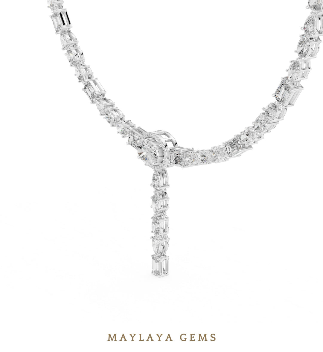 Maylaya Gems necklace in white gold