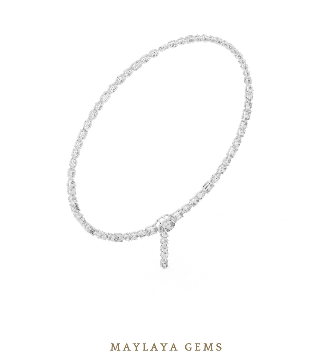 Maylaya Gems necklace in white gold