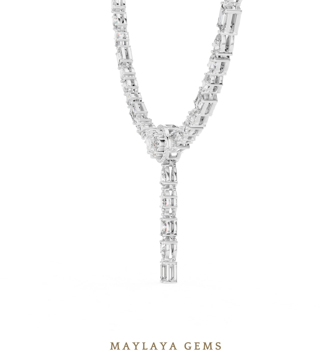 Maylaya Gems necklace in white gold